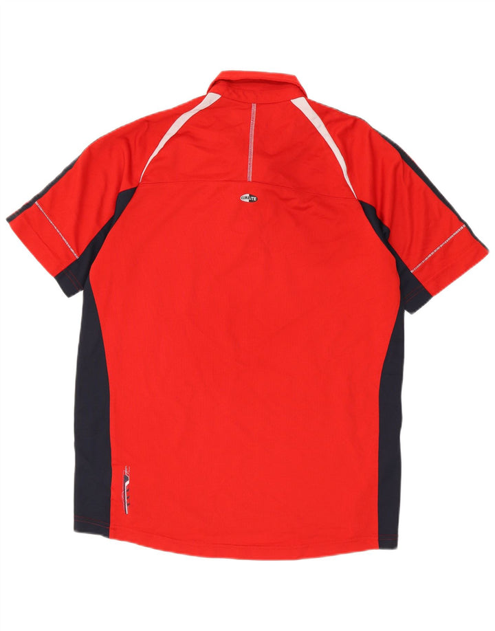 Adidas Mens Clima 365 póló póló Medium Red Colourblock poliészter