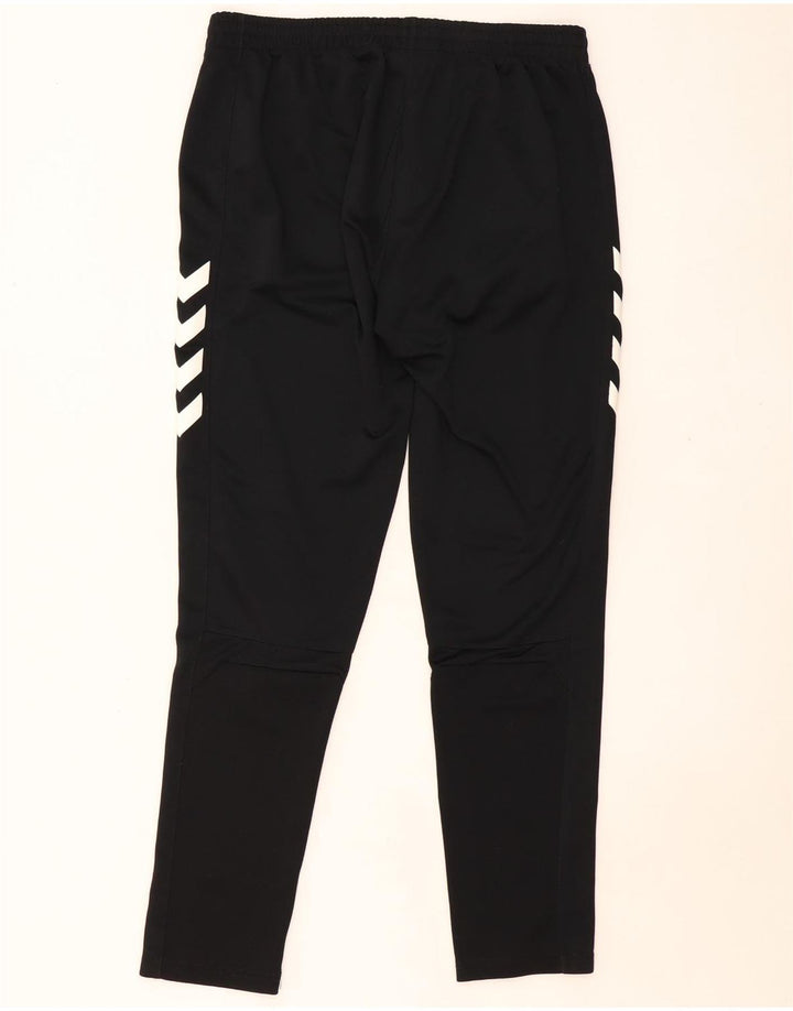 Pantaloni de trening grafic pentru bărbați HUMMEL, poliester negru mic