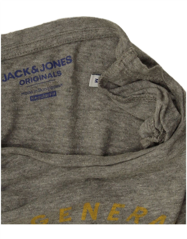 Jack & Jones Herren-T-Shirt mit regulärer Passform, mittelgrau meliert
