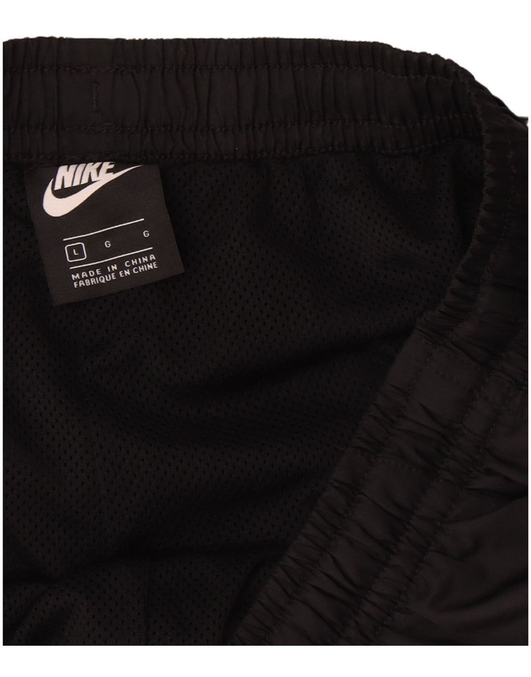 Nike Mens Graphic Regular Sport Shorts Large Black Polyester