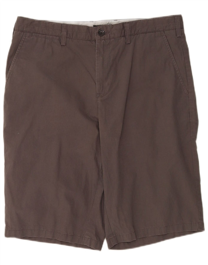 Marks & Spencer Mens Chino Shorts W34 Large Grey Cotton
