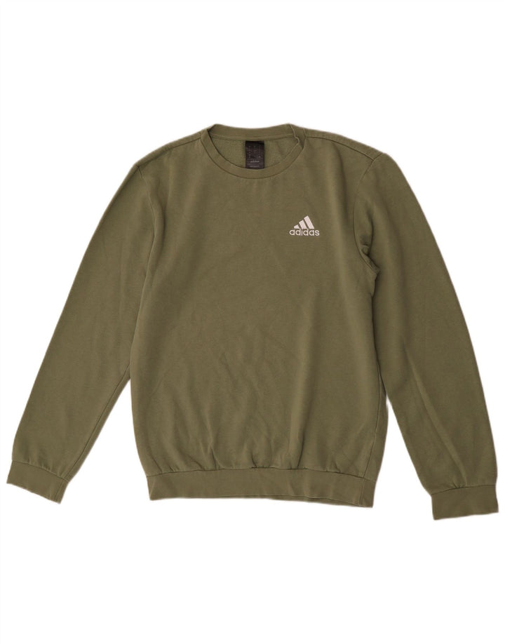 Adidas Sweat-shirt pour homme en coton vert petit