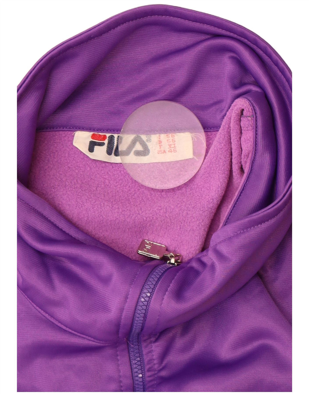 Fila Herren Grafik-Trainingsanzug-Top-Jacke IT 56 2XL Lila Polyester