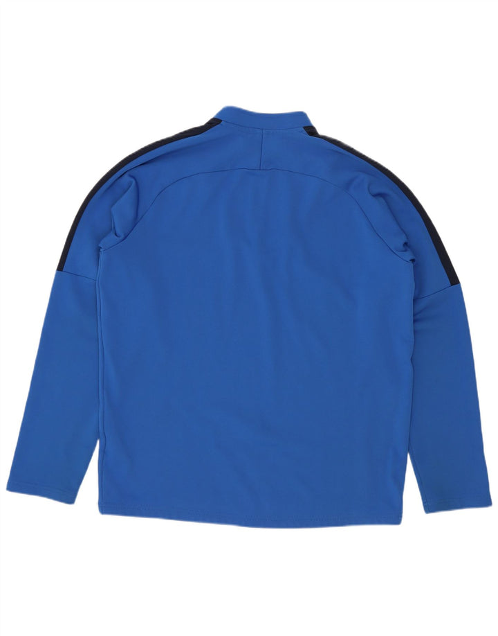 Nike Boys Pullover med lynlås-hals træningsdragt Top 13-14 år XL Blå Colourblock