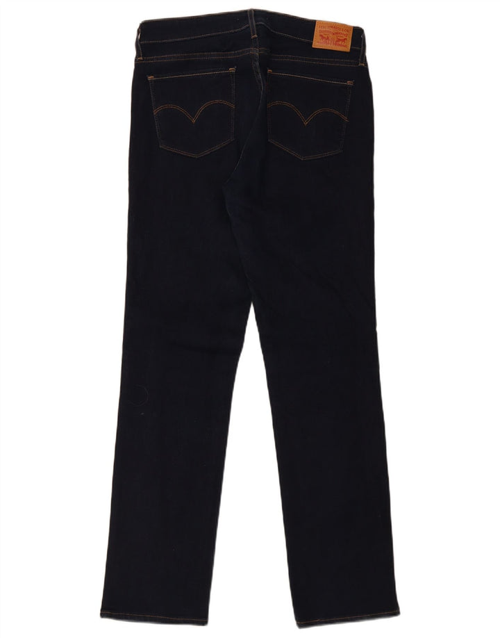 Levi's Womens 714 Straight Jeans W29 L31 Navy Blue Cotton