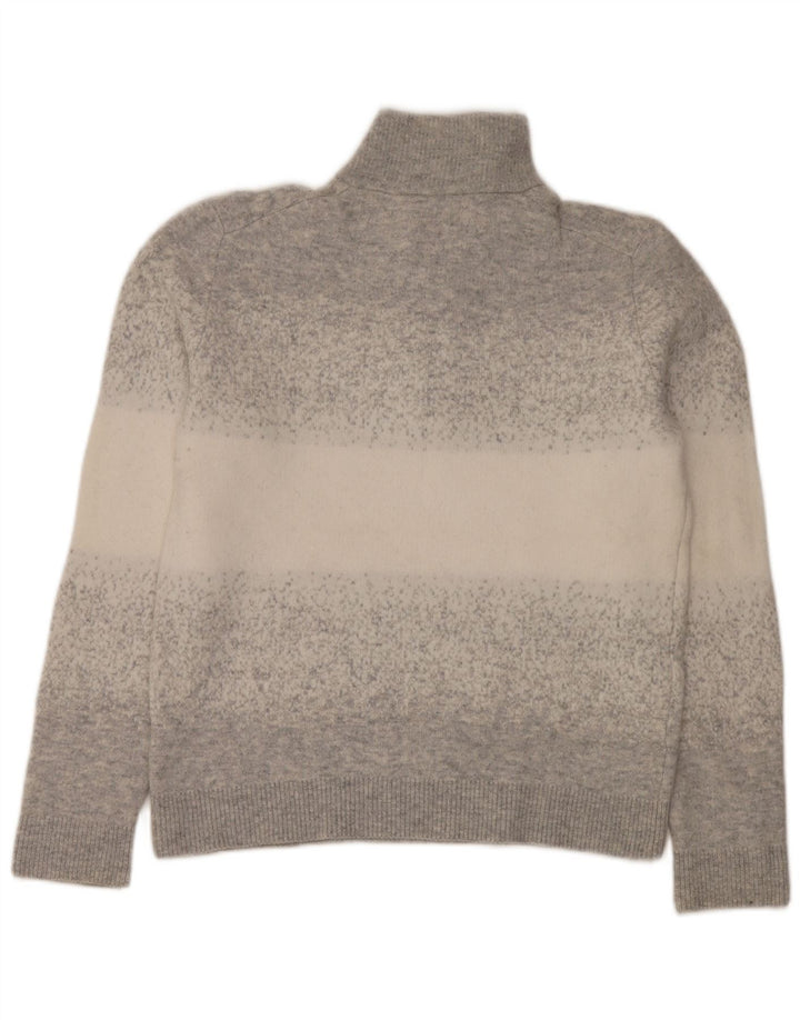 Jersey Reiss Hombre con cuello con cremallera y poliamida moteada en gris pequeño