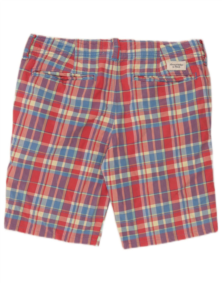 Abercrombie & Fitch Mens Chino Shorts W32 Medium Multicoloured Check Cotton