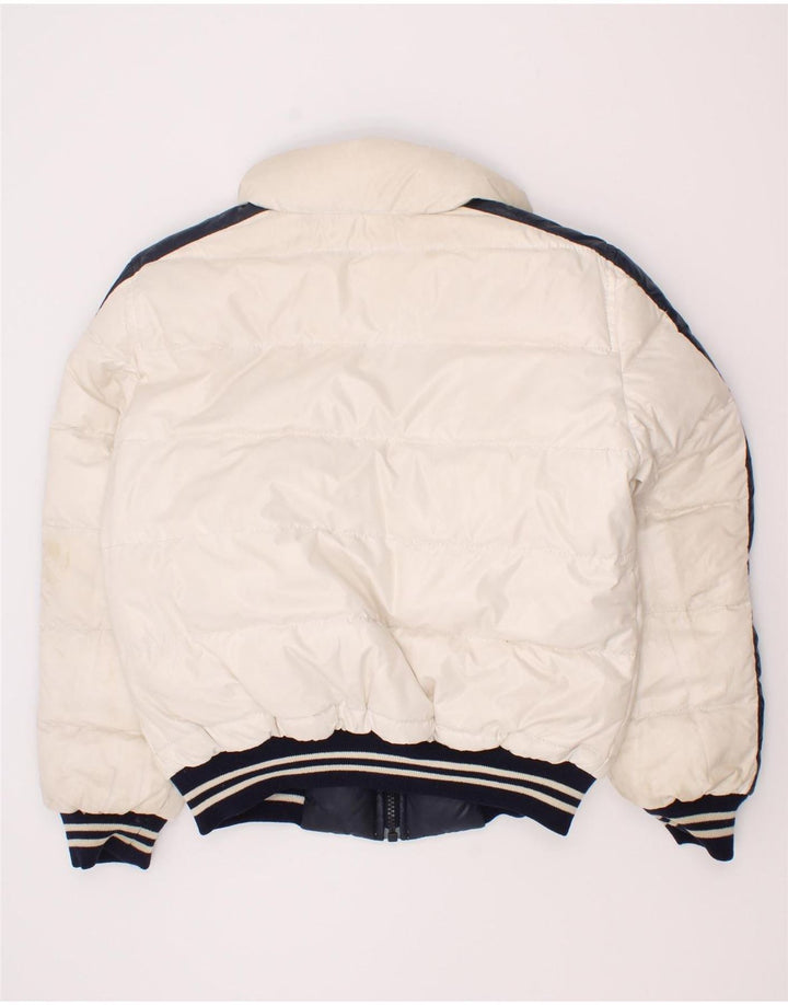 Fay Boys Hooded Reversible Padded Jacket 7-8 Years Navy Blue Striped