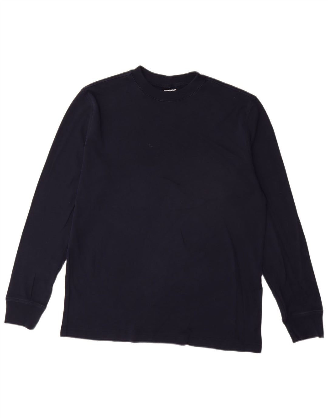 Lands End Mens Top Long Sleeve UK 38/40 Medium Navy Blue