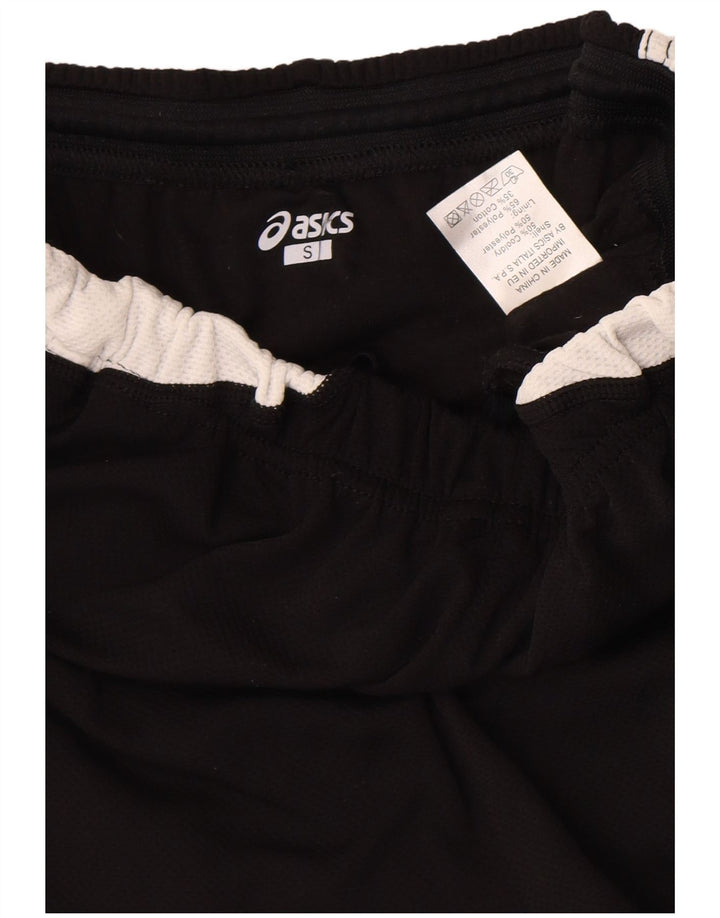 Asics Womens Sport Shorts UK 10 Small Black Colourblock
