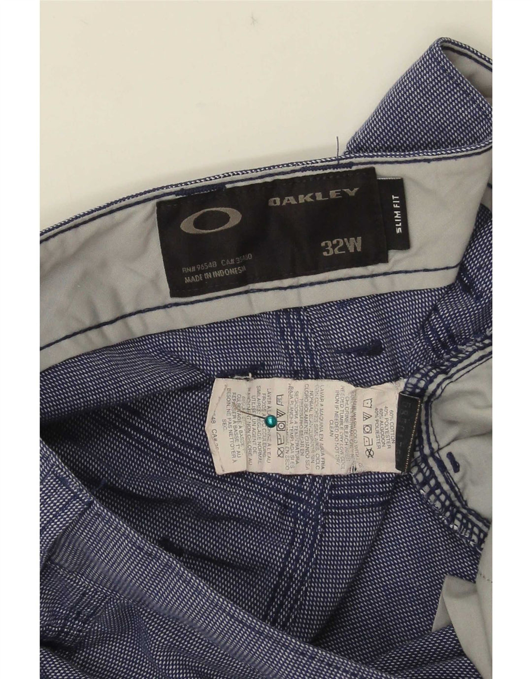Oakley Masculino Casual Shorts W32 Médio Azul Algodão