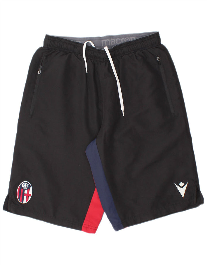 Macron Mens Sport Shorts Small  Black Colourblock Polyester