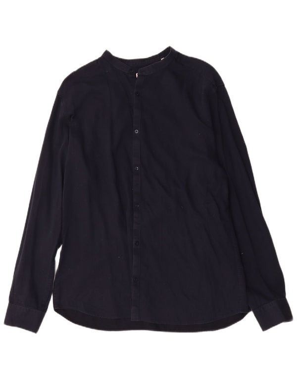 Jack & Jones Mens Shirt XL Navy Blue Cotton
