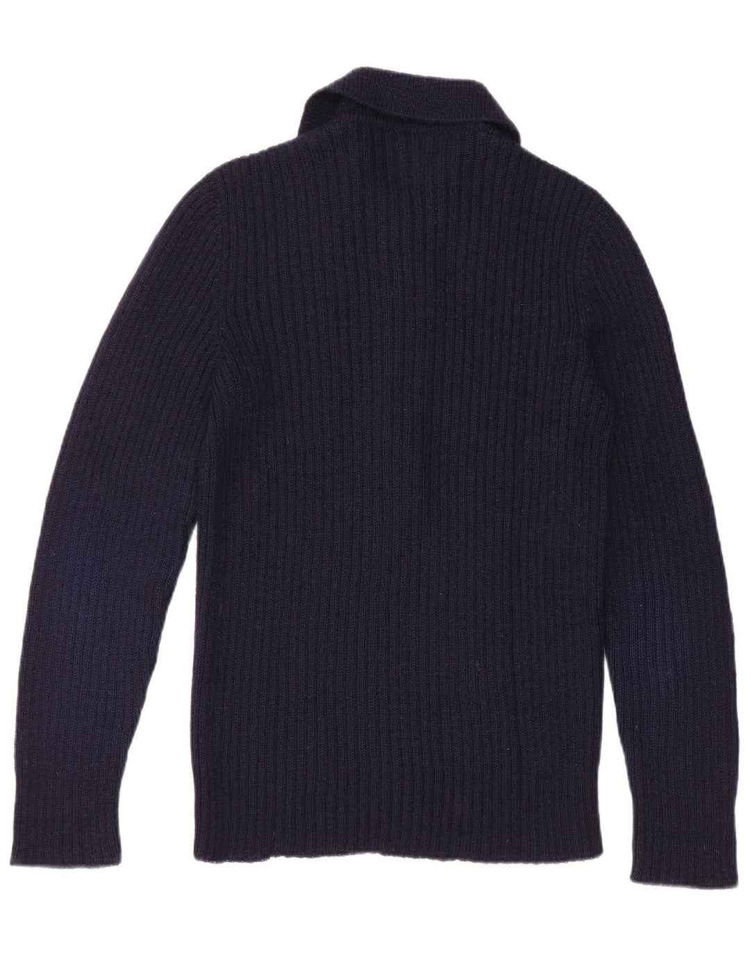 Maglione vintage da uomo con collo alto piccolo blu navy
