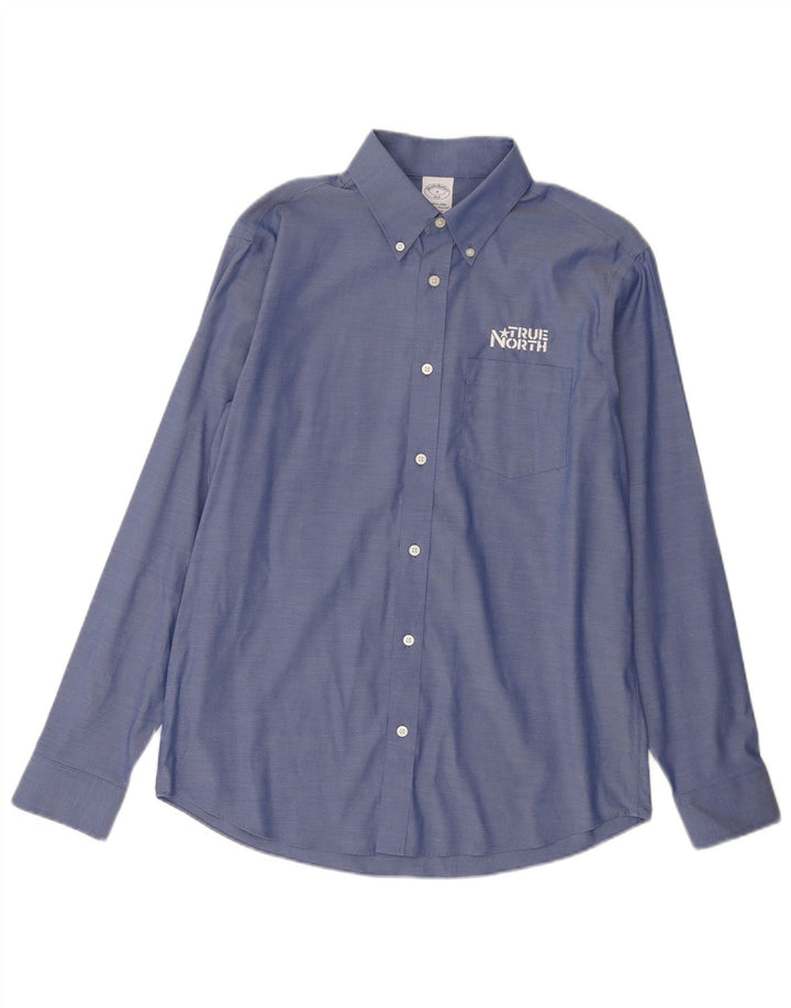 Brooks Brothers Mens Shirt Medium Blue Cotton