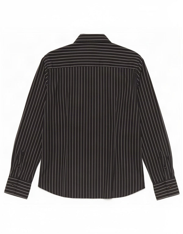 Camicia Guess Uomo XL Cotone Gessato Nero
