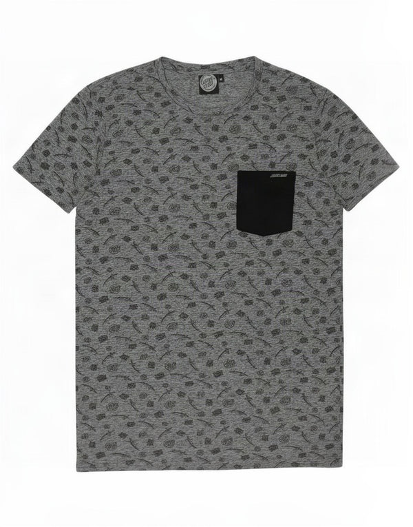 Santa Cruz T-Shirt Graphique Homme Gris Moyen Polyester