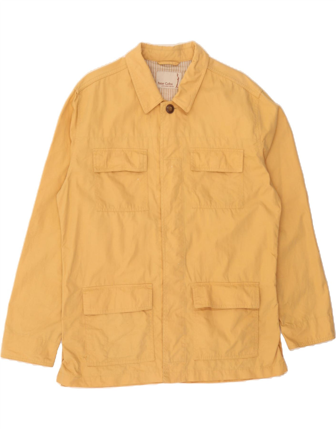 PETER COFOX Mens Utility Jacket UK 40 Large Beige Vintage Peter Cofox and Second-Hand Peter Cofox from Messina Hembry 