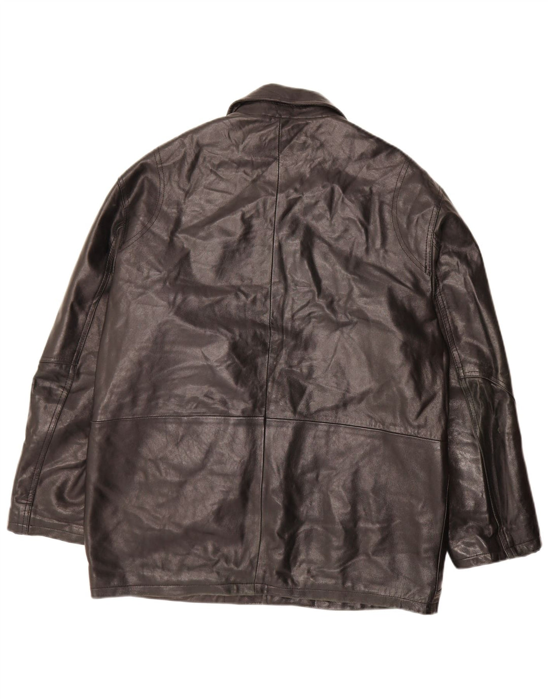 Giacca in pelle vintage da uomo IT 52 XL in pelle nera