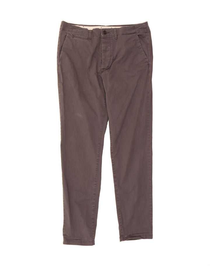 JACK & JONES Mens Slim Chino Trousers W32 L32 Grey Cotton Vintage Jack & Jones and Second-Hand Jack & Jones from Messina Hembry 