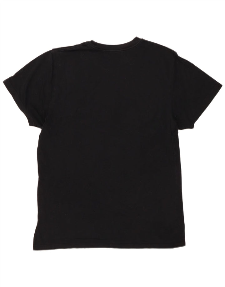T-shirt grafica personalizzata da uomo VANS Top in cotone nero medio