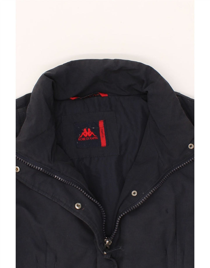 KAPPA Womens Windbreaker Coat UK 20 2XL Navy Blue Polyester Vintage Kappa and Second-Hand Kappa from Messina Hembry 