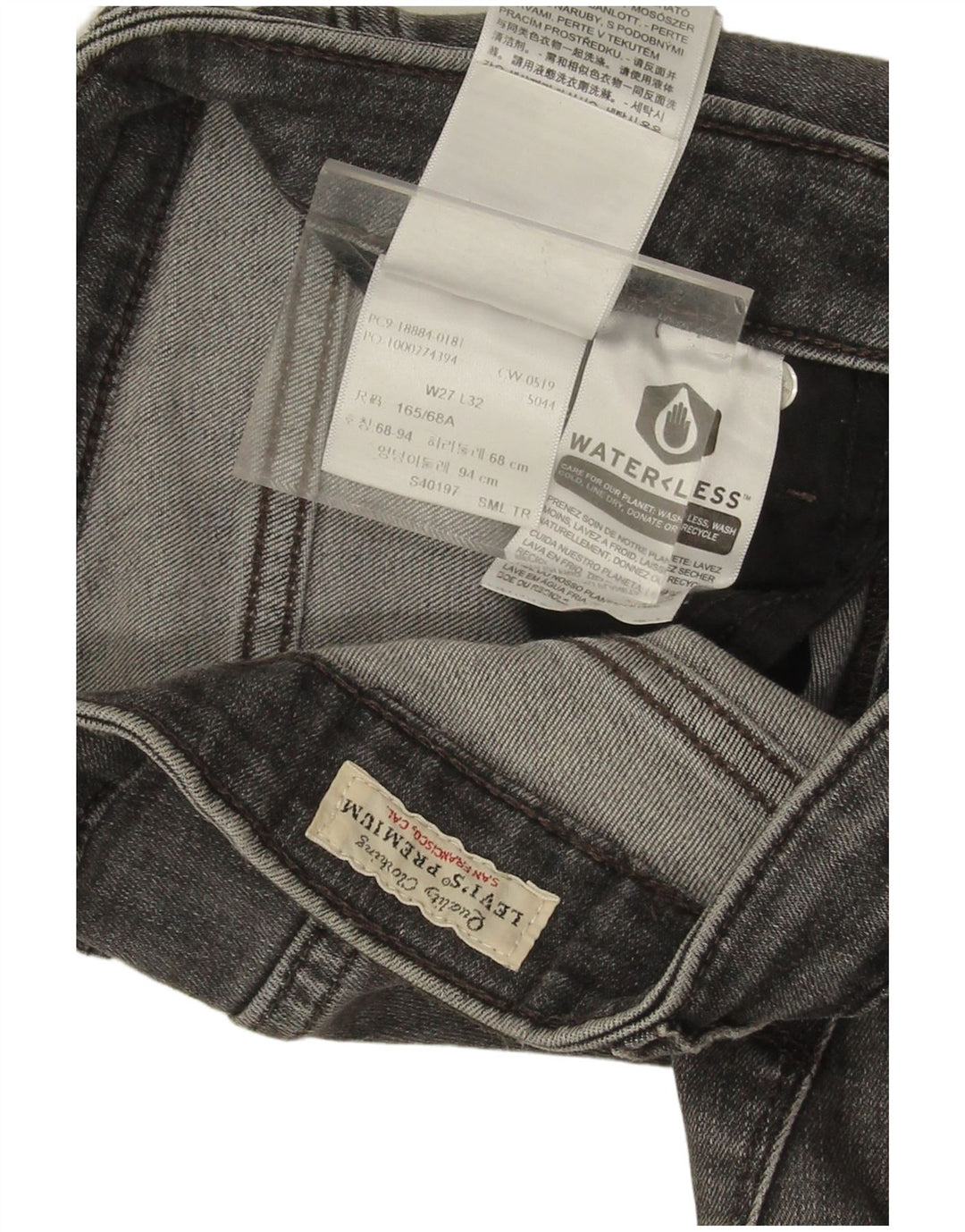 Levi's Womens 712 Slim Jeans W27 L31 Grey Cotton