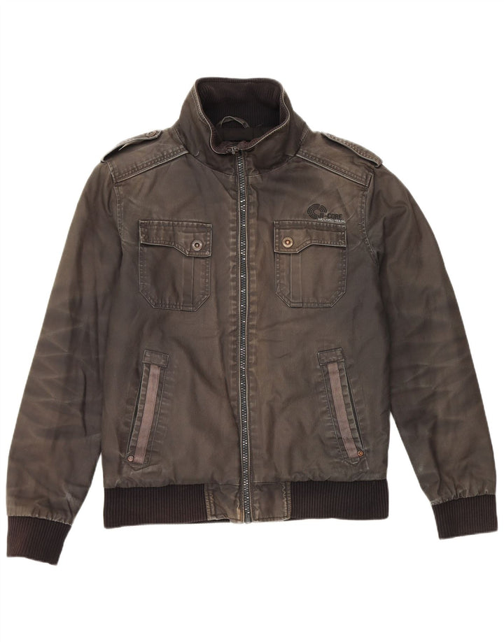Jack & Jones Herren Militärjacke UK 36 Small Graue Baumwolle