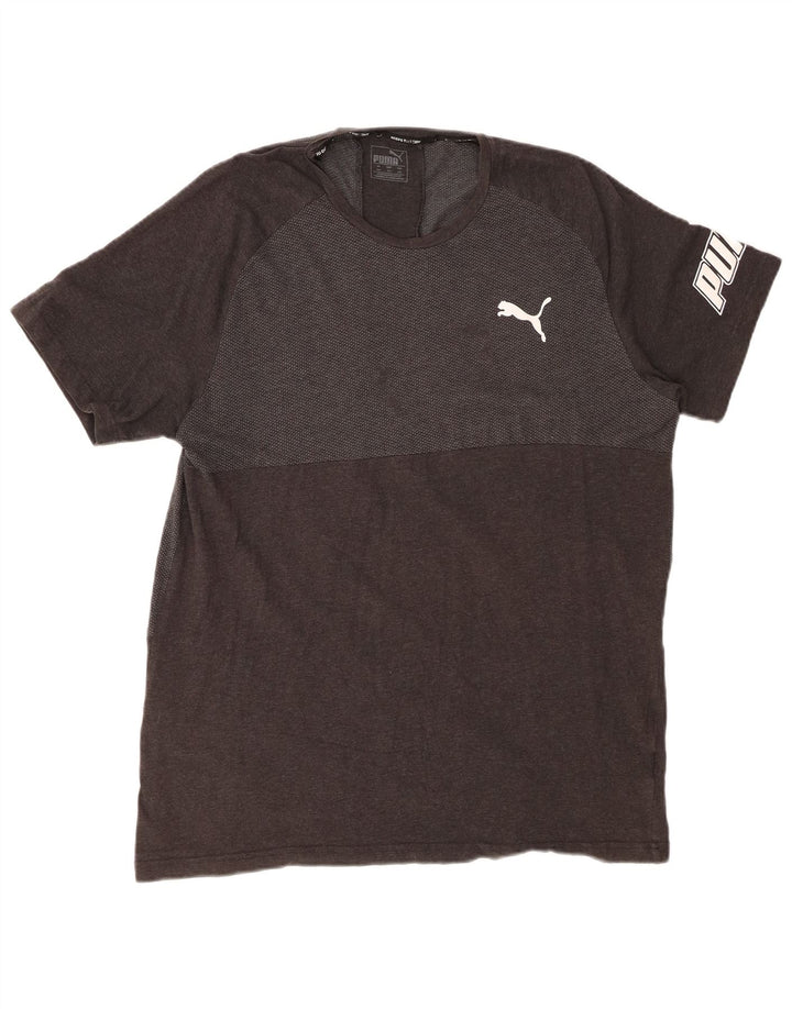 PUMA Mens Graphic T-Shirt Top 2XL Grey Colourblock