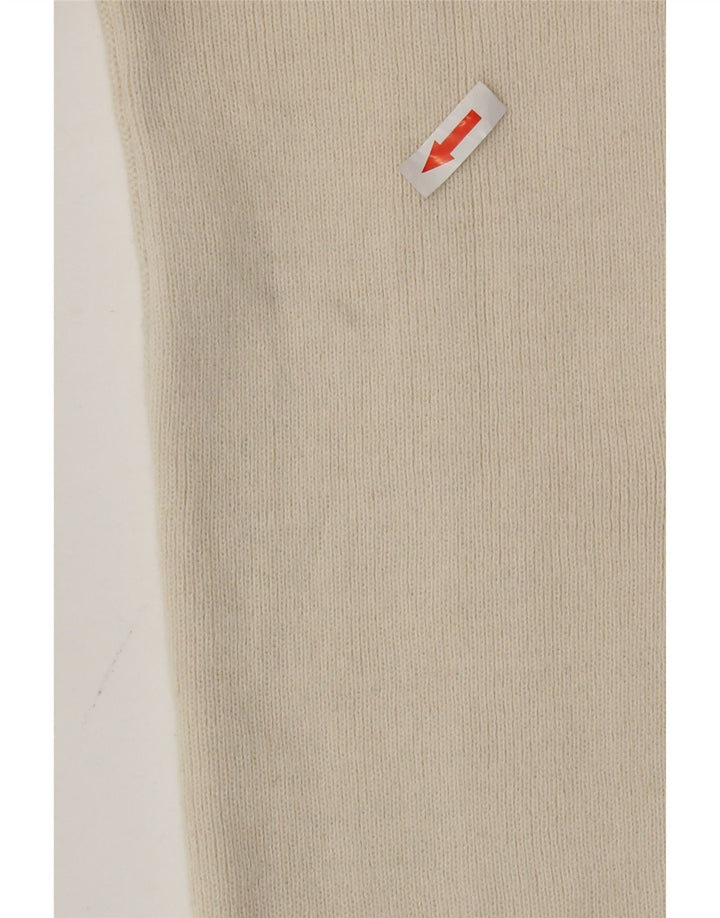 vintage Femme Cardigan Pull UK 12 Moyen Off White