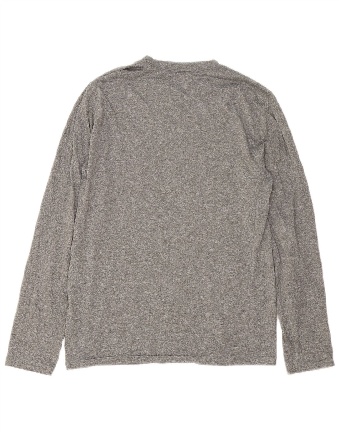 Nike Womens Graphic Top Long Sleeve UK 12 Medium Grey Flecked Polyester