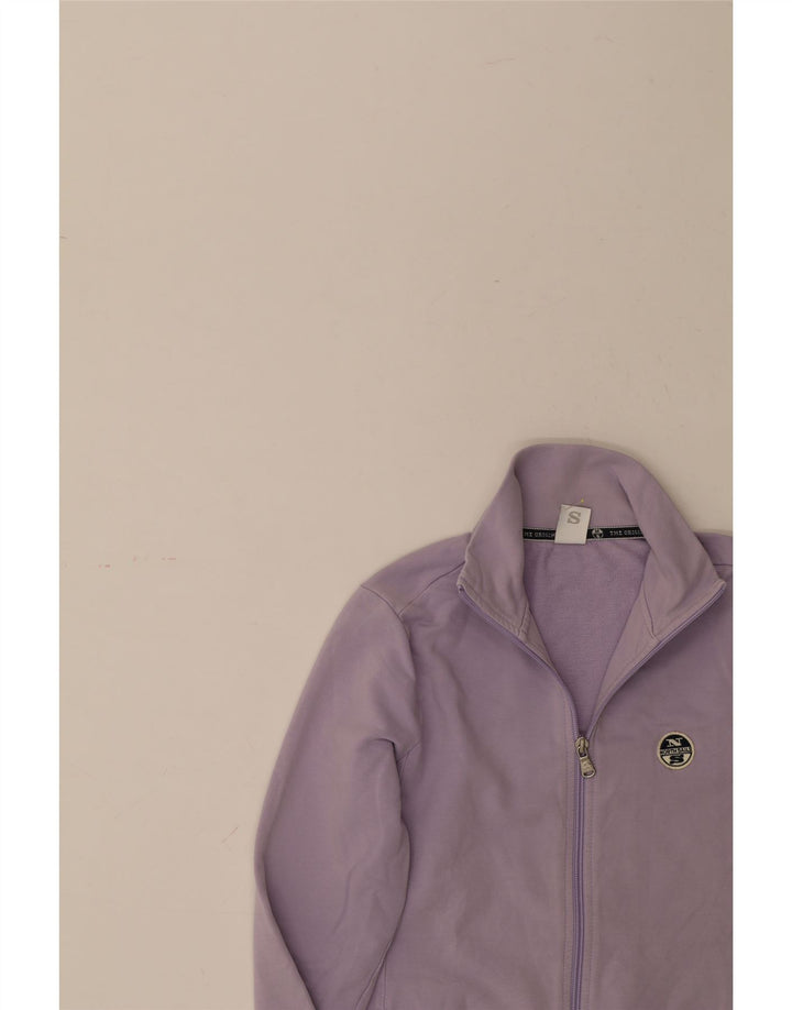 NORTH SAILS Womens Tracksuit Top Jacket UK 10 Small Purple Cotton Vintage North Sails and Second-Hand North Sails from Messina Hembry 