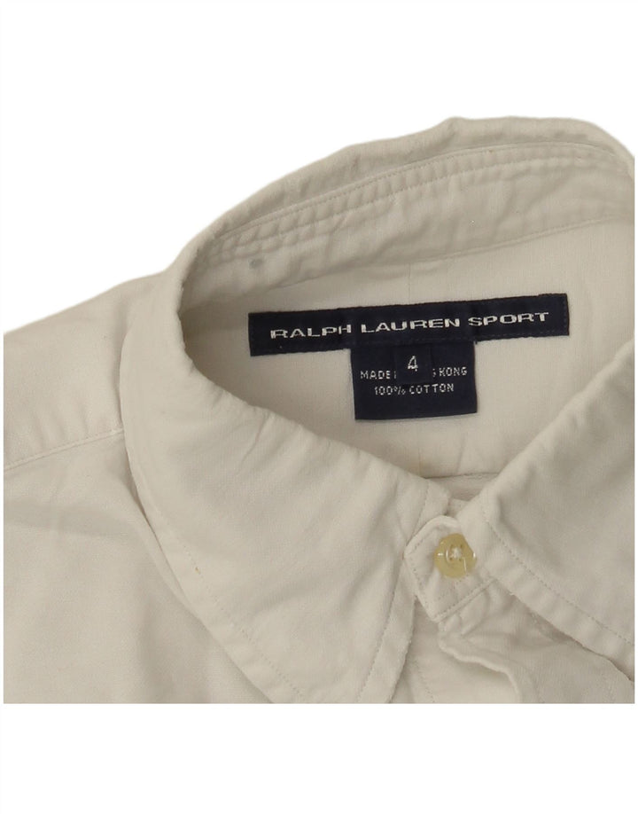 Camicia da uomo Ralph Lauren in cotone bianco medio