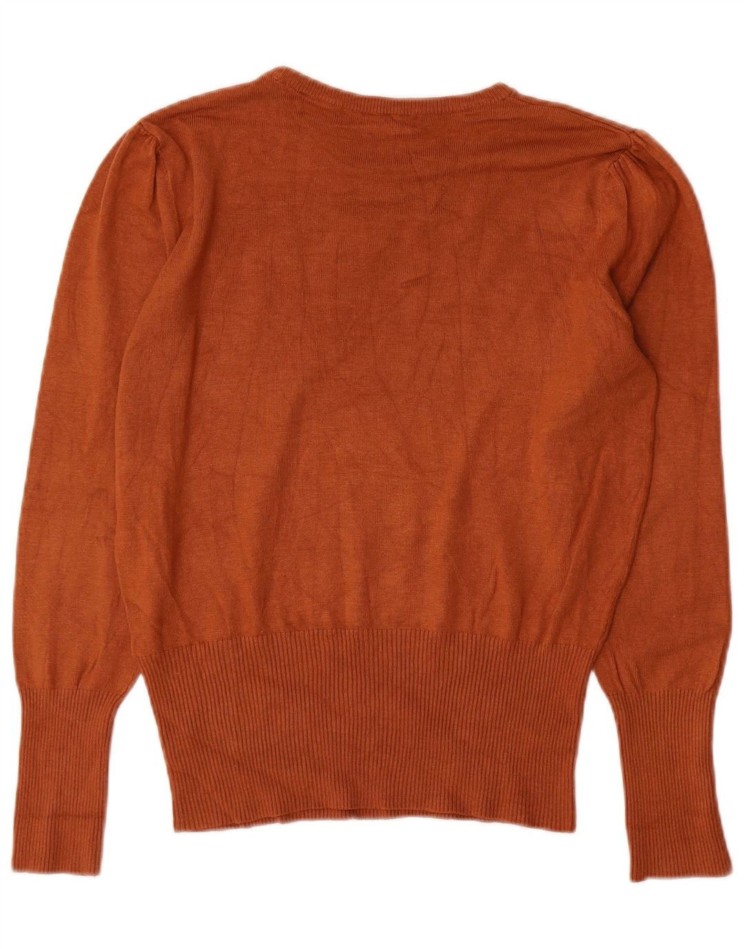 Marks & Spencer Womens Boat Neck Jumper Sweater UK 12 Medium Brown