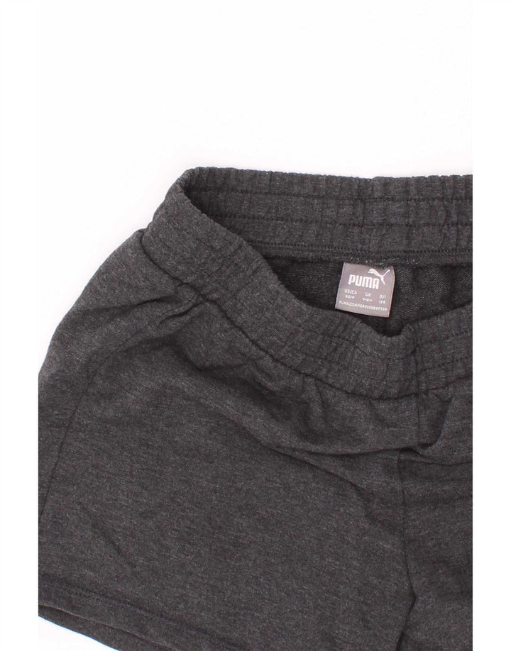 Puma Boys Graphic Sport Shorts 7-8 Years Grey