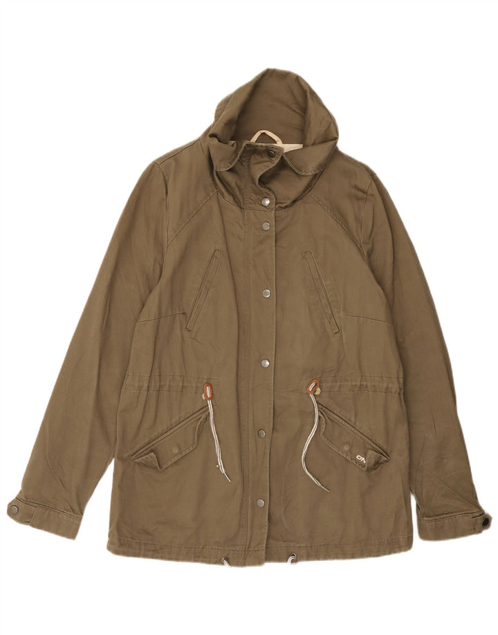 O'NEILL Womens Utility Jacket UK 16 Large Brown Cotton