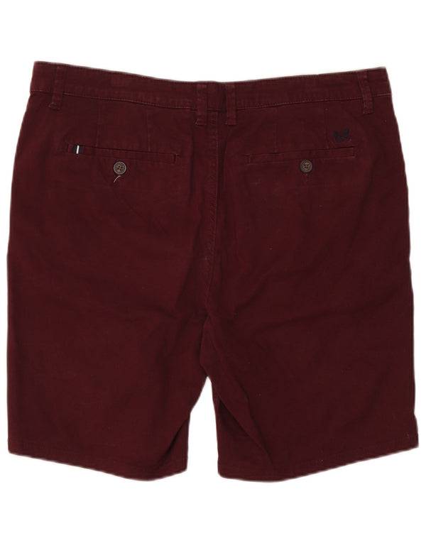 Crew Clothing Mens Chino Shorts W36 Grande Algodão Borgonha