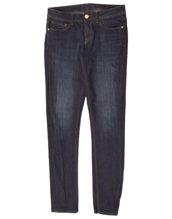 Zara Dame Skinny Jeans EU 38 Small W28 L30 Marineblå Bomuld