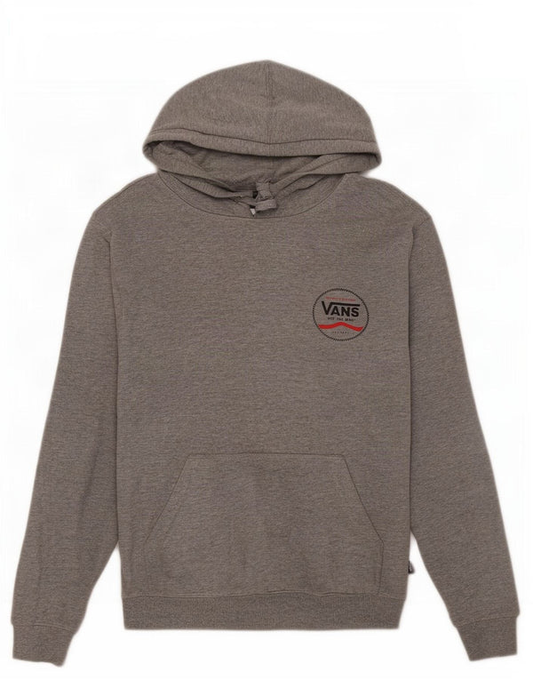 Мужской джемпер с капюшоном с рисунком Vans, маленький серый в крапинку
