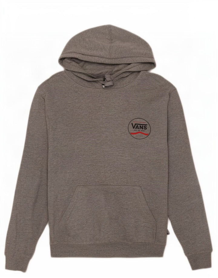 Vans Mens Graphic Hoodie Jumper Small Grey Flecked