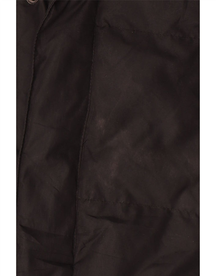 Champion Mens Hooded Padded Coat UK 42 XL Black Polyester