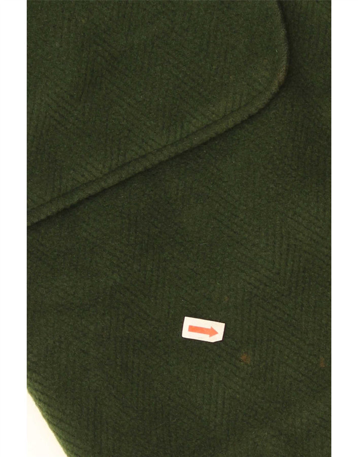 Vintage Mens Hooded Duffle Coat UK 38 Medium Green Acetate