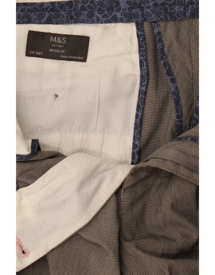 Marks & Spencer Mens Pegged Suit Trousers W34 L29 Grey
