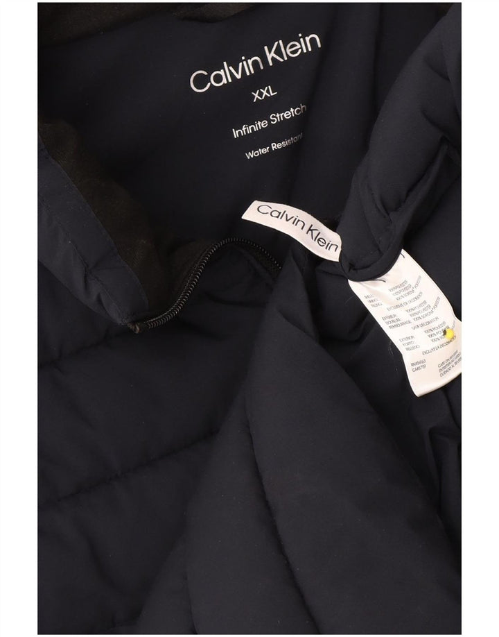 Calvin Klein Mens Padded Gilet UK 44 2XL Navy Blue Polyester