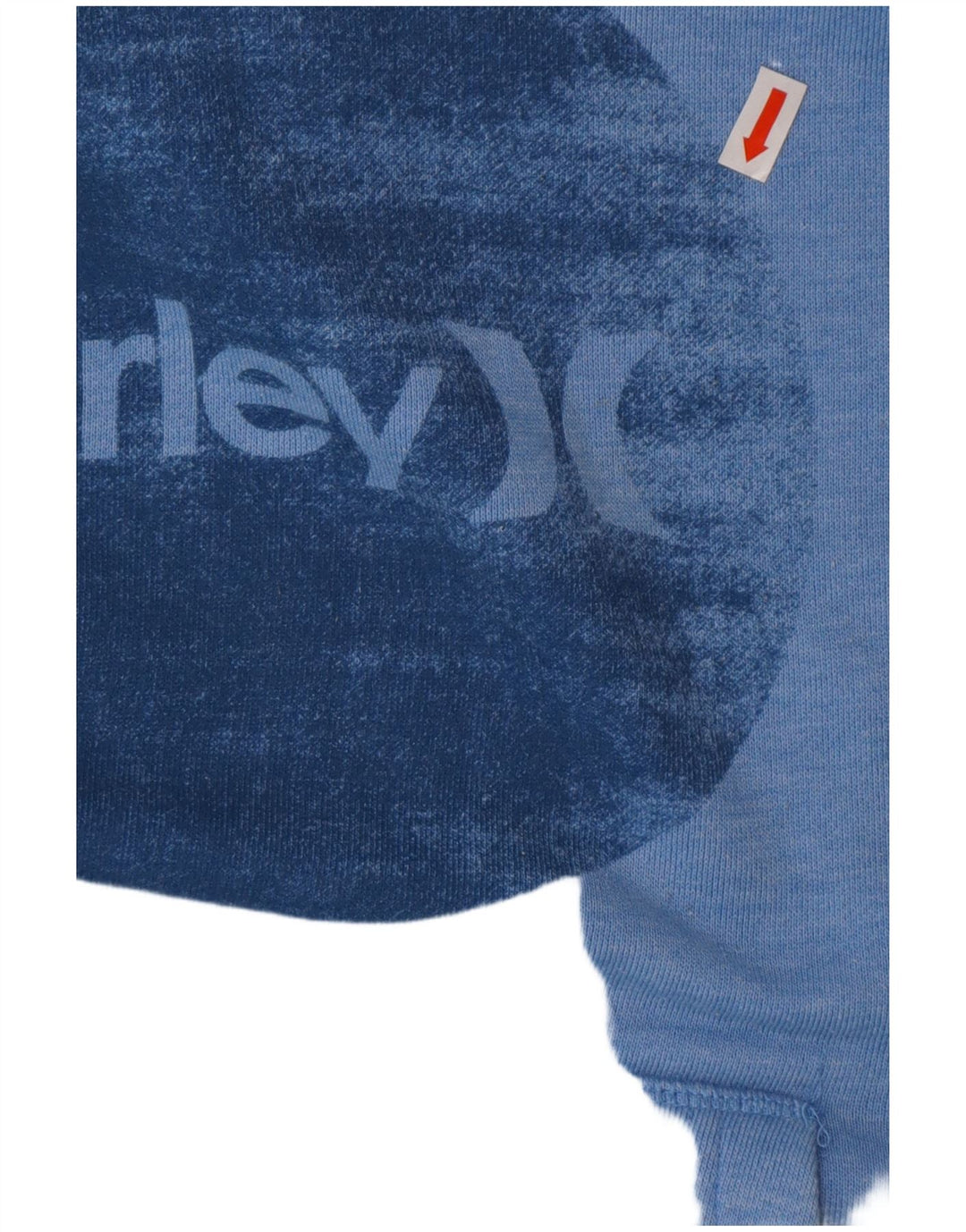 HURLEY Womens Graphic Hoodie Jumper UK 14 Medium Blue