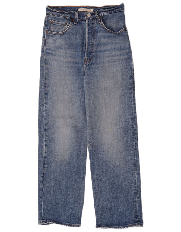 Jeans dritti a vita alta da donna Levi's W27 L27 cotone blu
