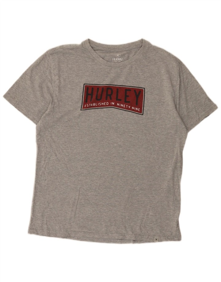 T-shirt grafica da uomo Hurley Top grigio medio chiazzato