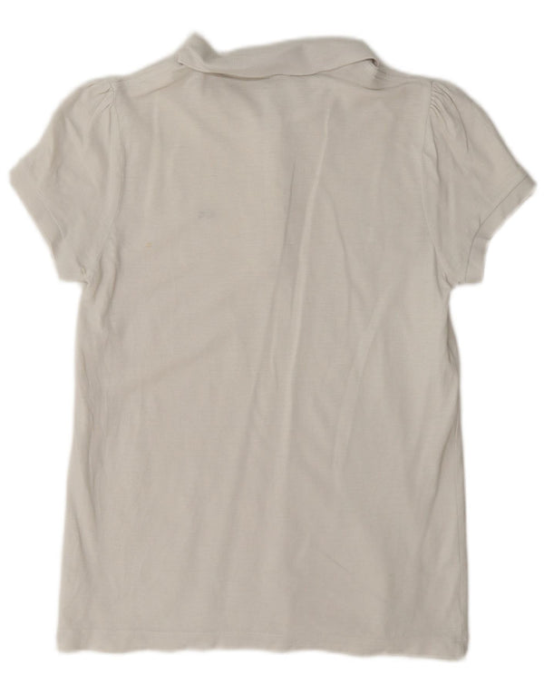 Lacoste Womens Polo Shirt Size 42 Large White Cotton