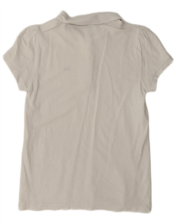 Lacoste Womens Polo Shirt Size 42 Large White Cotton
