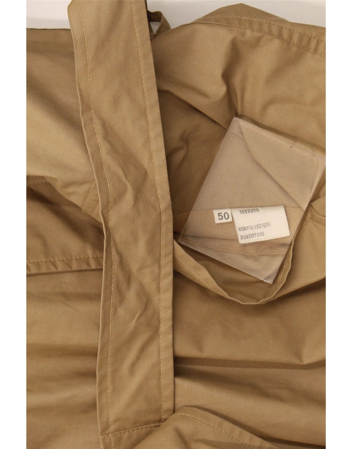 Vintage Mens Trench Coat IT 50 Large Beige Polyester